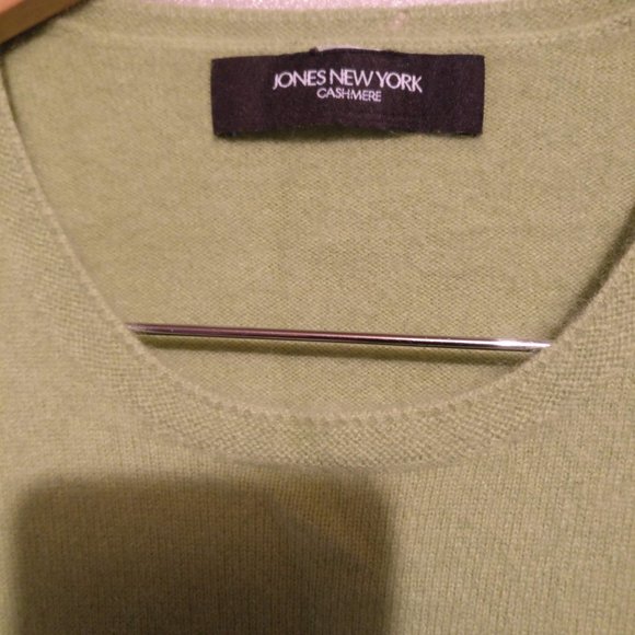 Pistachio Green 100%CASHMERE S/Sleeve Sweater Jumper Knit , M with MEASUREMENTS - Picture 4 of 7